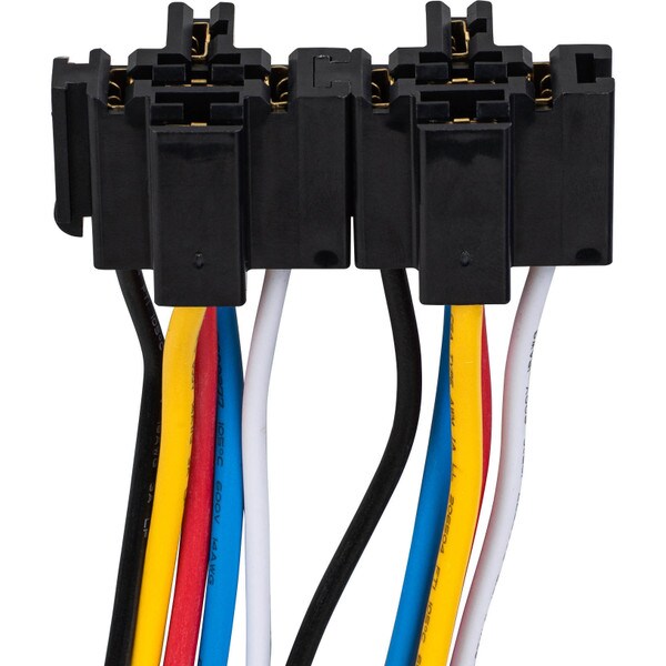 Main product image for 12 VDC 5-Pin Interlocking Relay Socket for Bosch Type Relay with 12 AWG Power/18 AWG Coil 11.5" Leads 330-081
